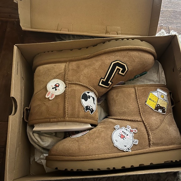 Custom made authentic Ugg Mini winter boot,chestnut, WSize 7, - Picture 6 of 8